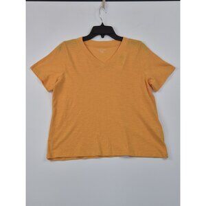 Eileen Fisher Women's Tee Shirt Size S Organic Cotton Short Sleeve Yellow (63)